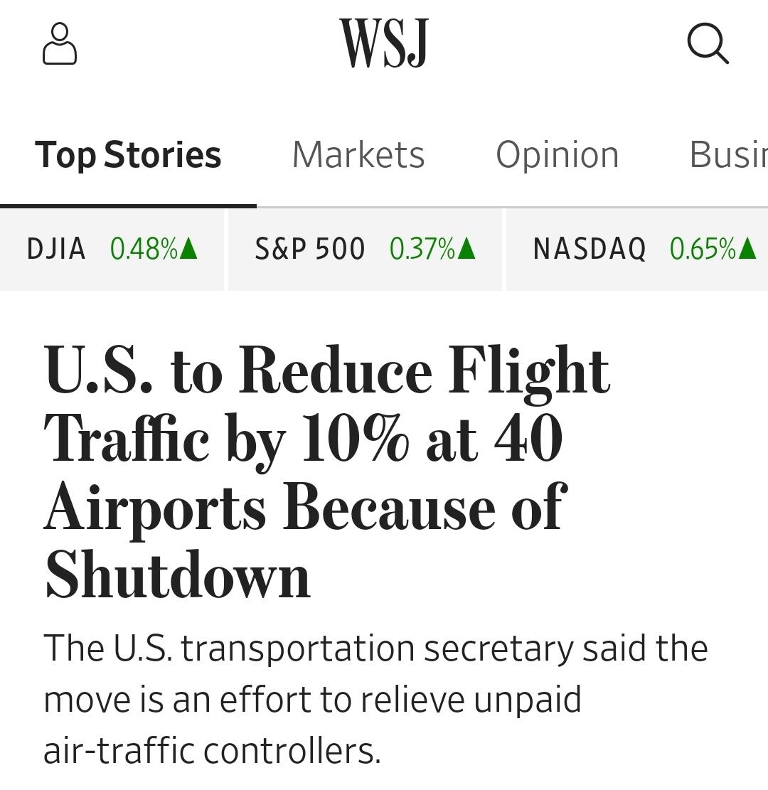 Schumer must allow the government to reopen! 

He is destroying the economy and ultimately the safety of our country.