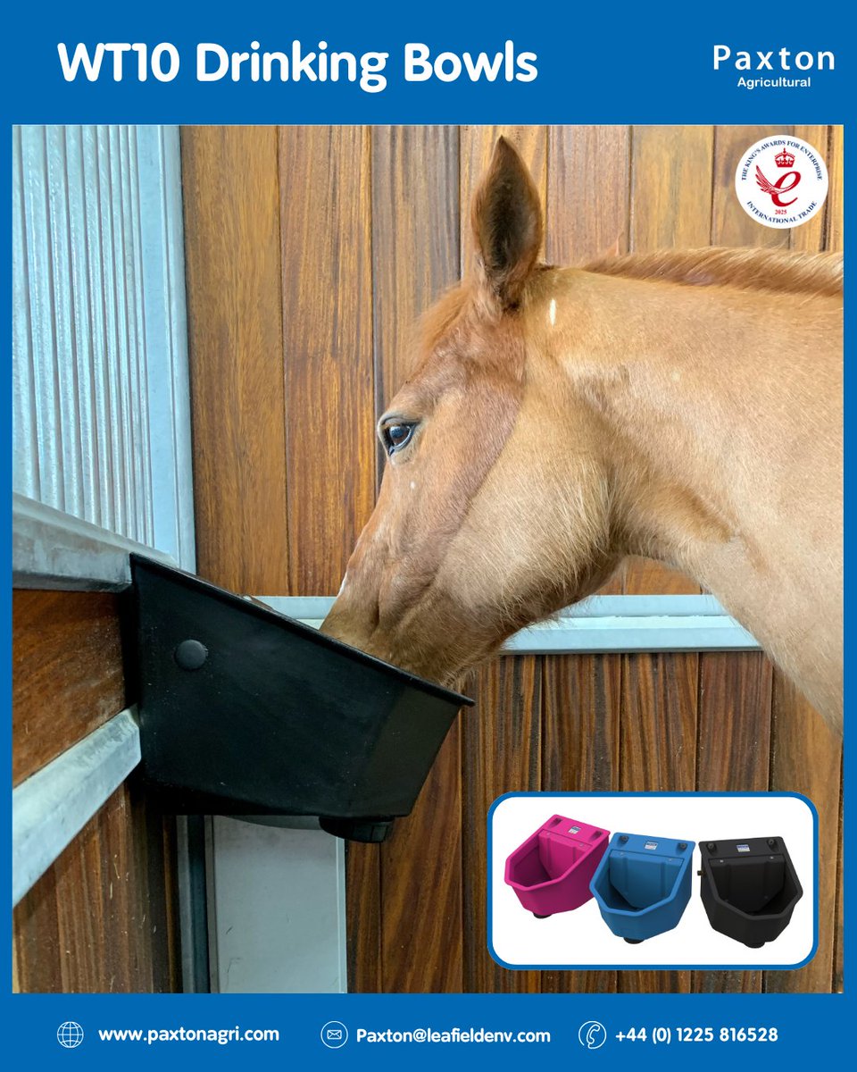 Our WT10 Drinking Bowl offers a 10L capacity with a strong wall-mounted design, ideal for single animal use, featuring reinforced ribs for durability and an 80mm outlet for fast drainage.

Find out more 👇
 paxtonagri.com/product/wt10-d…

#livestock #agriculture #drinkingbowl #ukmade