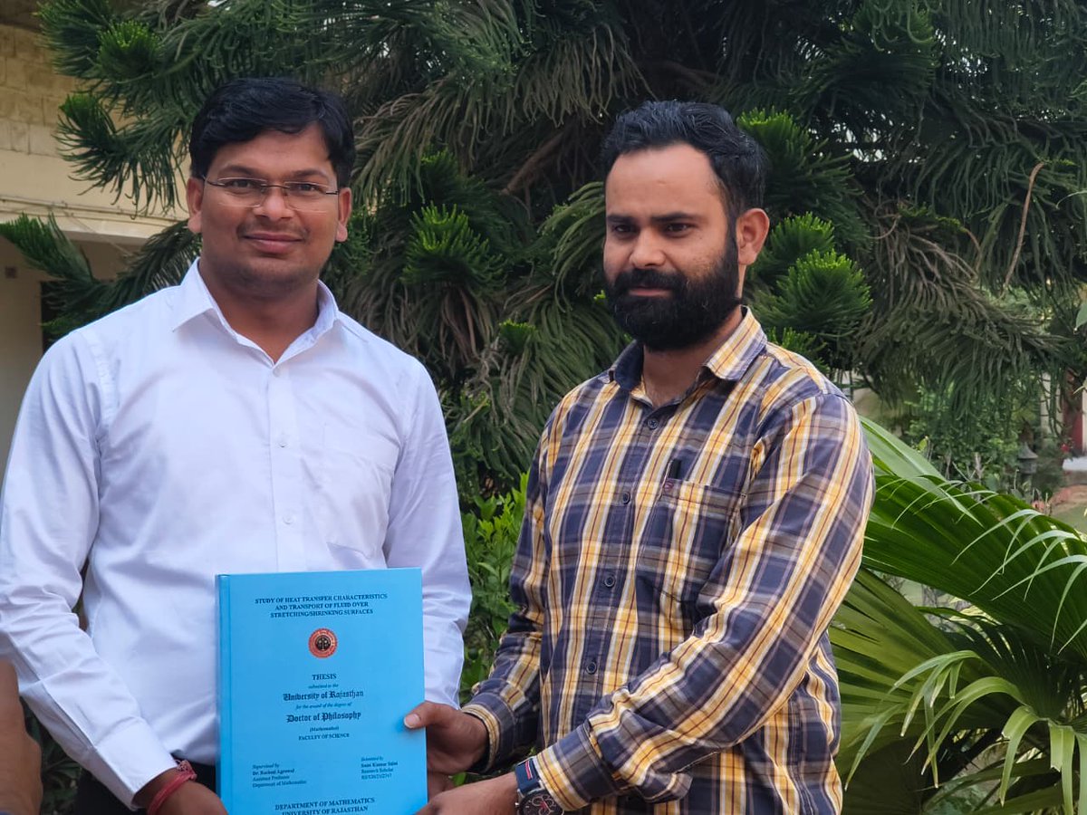 छोटे भाई सोनू सैनी, सहायक आचार्य गणित को राजस्थान विश्वविद्यालय के गणित विभाग से पीएच.डी की उपाधि मिलने पर हार्दिक बधाई एवं शुभकामनाएं।
<a href="/sonusingh_0807/">Dr. S.K. Saini</a>