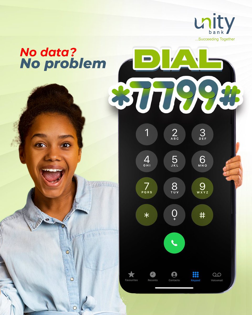 UnityBankPlc's tweet image. Seamless banking, made just for you. 

Dial *7799# and transact to your family and loved ones. 

#SeamlessBanking #SucceedingTogether