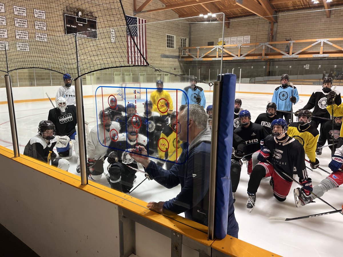 Boys were lucky to have Coach St. Louis running the skate last night. Back to his roots — where it all began before he got called up to the Show!