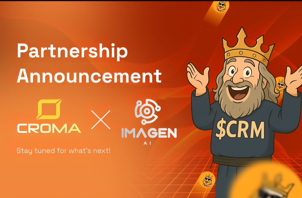 AI x Web3 Just Leveled Up.
<a href="/Imagen_Network/">Imagen AI</a> 🤝🏼 <a href="/Cromachain/">Cromachain</a>
Two ecosystems built for creators, now coming together to redefine how digital content is created, owned, and monetized in Web3.

Imagen brings advanced generative AI, community governance and creator-focused tools.