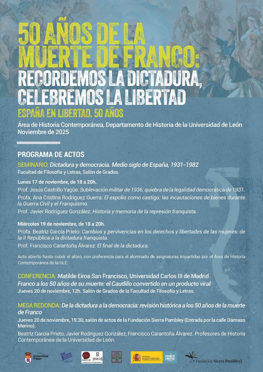 HISMECON_ULE's tweet photo. @50enLibertad #LeónEsp
#EspañaEnLibertad
#MemoriaEsDemocracia https://t.co/Kk2g8TtHu6