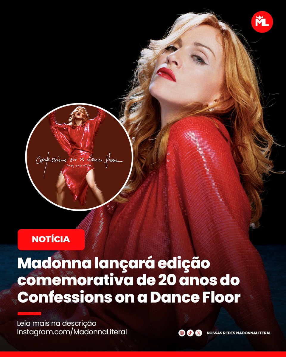 Madonna lançará nesta madrugada (07) “Confessions On A Dance Floor (Twenty Years Edition)”, celebrando os 20 anos de um de seus álbuns mais icônicos.

A edição especial chega às plataformas digitais trazendo novamente a versão non-stop, remixes e faixas inéditas, incluindo