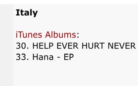 Mintmama2's tweet photo. #FujiiKaze #iTunes album chart 11/6 20:50JST
#HEHN
🇮🇹Italy 30位 🆕🎉
#Hana_EP
🇮🇹Italy 33位 🆕🎉 https://t.co/USuaC3gDF9