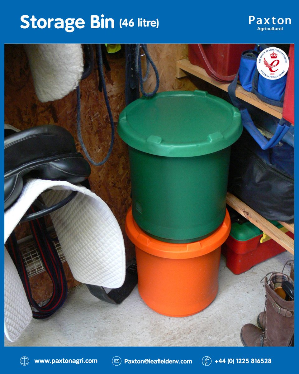 Our 46L Storage Bin keeps equipment neatly stored with a strong, stackable design that won’t bend or crack, even in cold conditions. Lightweight and easy to clean.

Find out more 👇
 paxtonagri.com/product/storag…

#livestock #agriculture #storage #ukmade