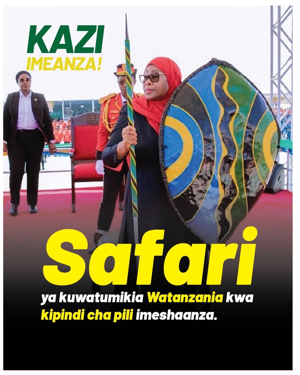 Safari ya kuwatumikia Watanzania kwa kipindi cha pili imeanza rasmi  ni wakati wa kazi, mshikamano, na kujenga taifa lenye matumaini mapya.