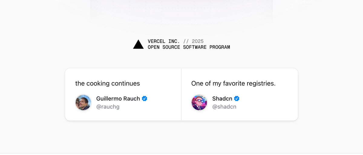 MeschacIrung's tweet image. Vercel&apos;s Open Source Program, @tailarkui is in 🥳