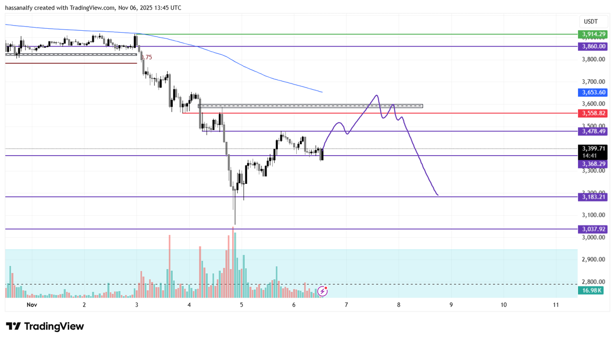 YallaPass's tweet photo. @tradingjip You don't think we trap longs above Monday lows? $ETH https://t.co/9lErgpQJR3