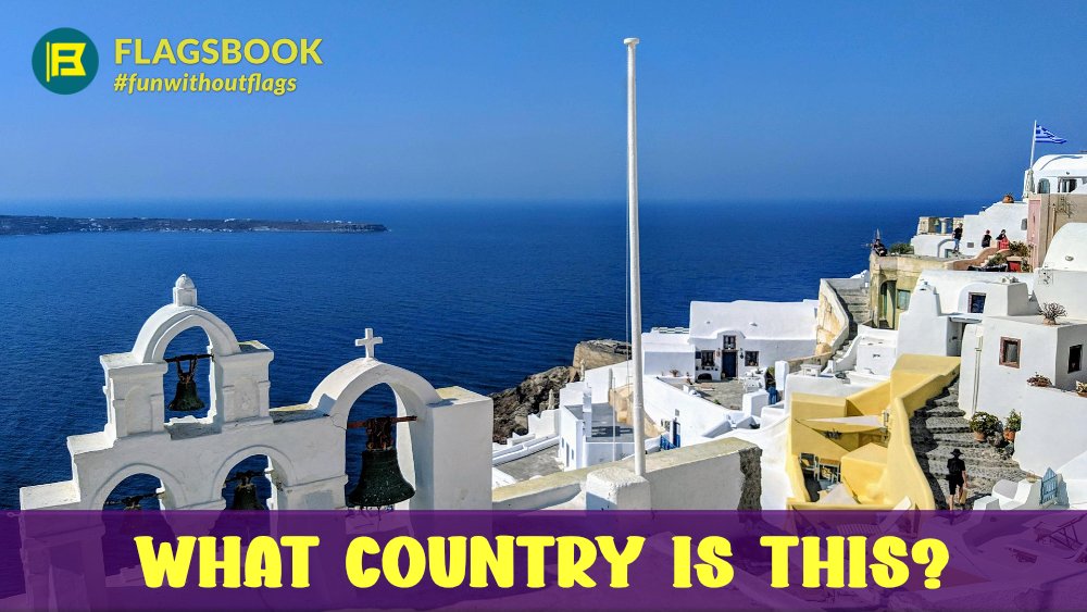 flags_book's tweet image. Can you name the country with its flag removed? Our first #FunWithoutFlags challenge is from a stunning cliffside town. Do you know the country? #GeographyQuiz #TravelTrivia #PictureQuiz