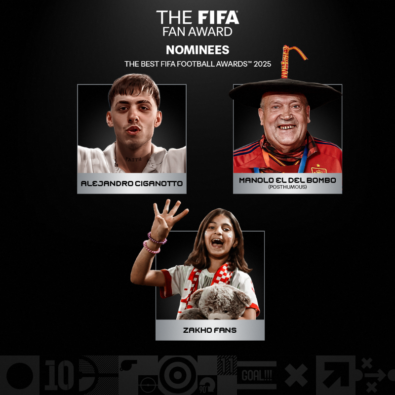 FIFAWorldCup's tweet photo. The nominees for The FIFA Fan Award! 🏆  

#TheBest