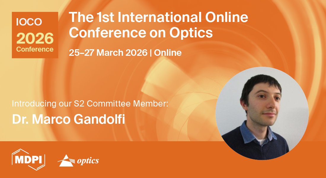 📢 Introducing our latest Committee Member Marco Gandolfi!

👉 Dr. Gandolfi will serve on the #IOCO2026 Section 2 "Optoelectronics &amp; Optical Engineering" Committee.

🔗 Click here to register to attend the conference for FREE: lnkd.in/g74rtUCb