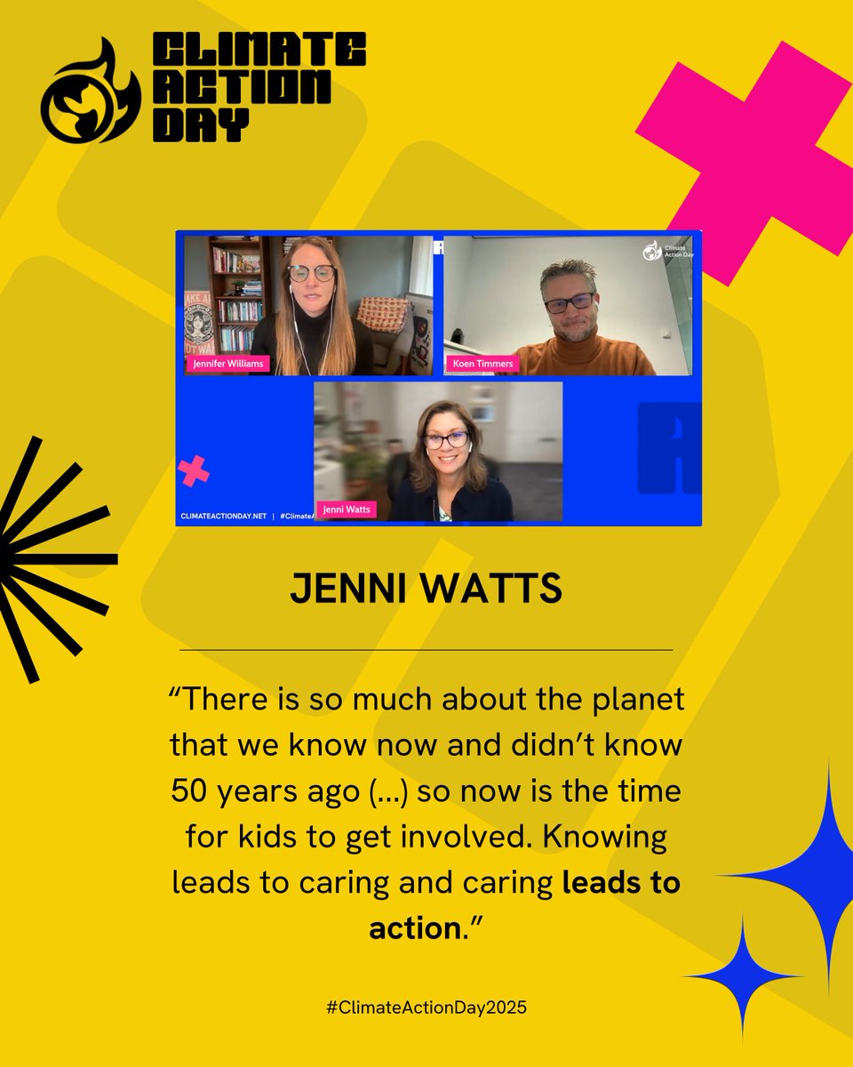 TakeActionEdu's tweet photo. @wattsjen, @CNN Correspondent, powerfully stated during Climate Action Day that the path to a sustainable future is clear: "Knowing leads to caring and caring leads to action."
Watch now: https://t.co/CjLUagdbeE
#climateactionday https://t.co/JVcZEFb94G