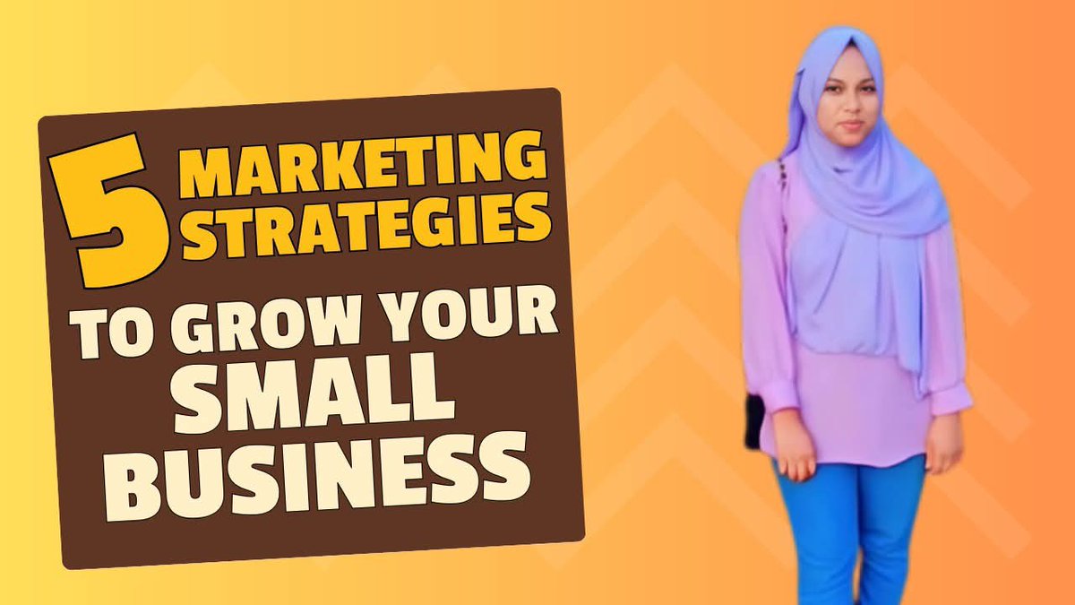 AhmedTasli11800's tweet image. Here are 5 short marketing strategies to grow your small business:

1.Leverage Social Media.
2.Content Marketing.
3. Email Marketing.
4.Local SEO.
5.Referral Programs.
#DigitalMarketing #freelancingbytaslima #SEOexpert #socialmediamarketing #MarketingStrategy #marketingtips