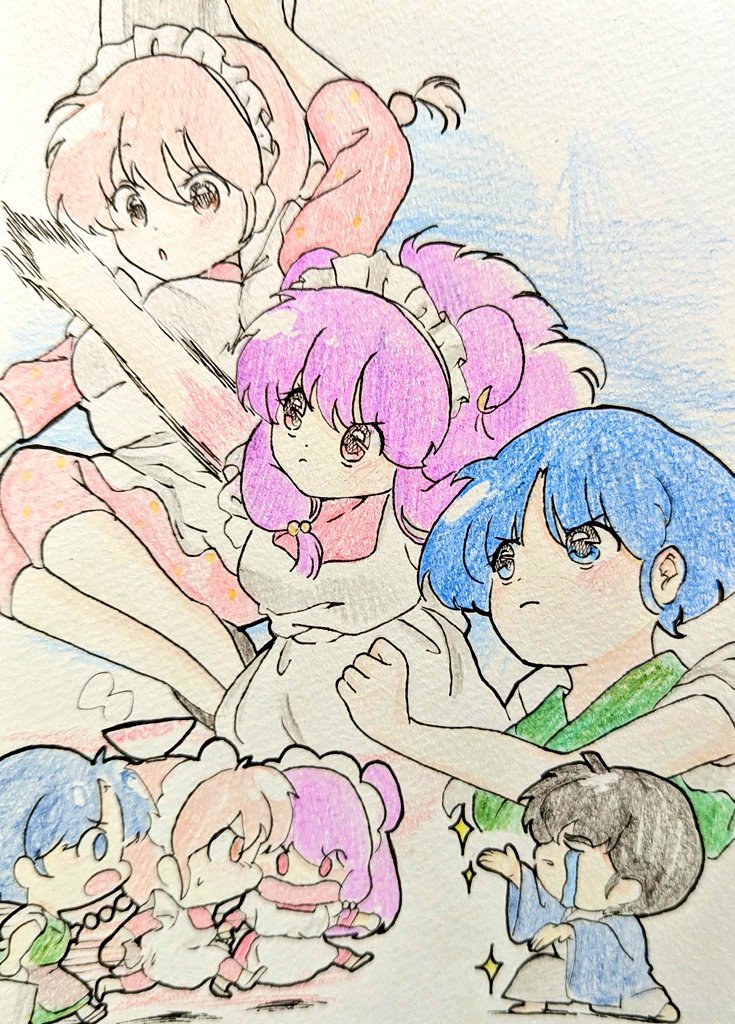 格闘出前レース作画きれいだった！！！
九能ちゃん蹴られまくりだったね
#らんまアニメ