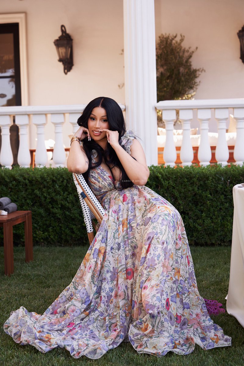 Cardi B looks stunning on set of “Safe” music video