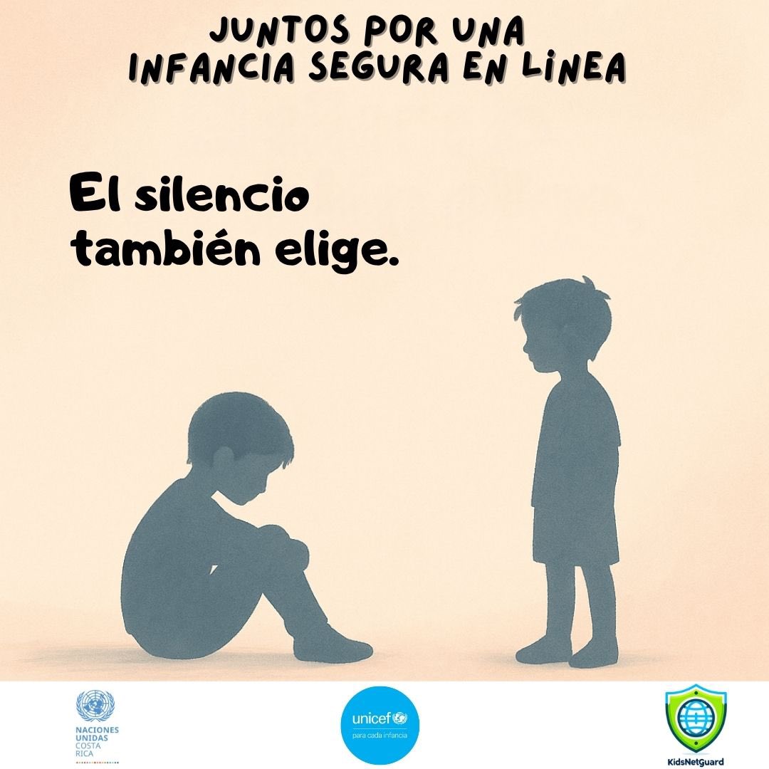 Hay silencios que pesan.
El ciberbullying no solo lo hace quien hiere, sino también quien observa y calla.

Ser espectador no es neutral.
Acompañar, preguntar y escuchar también salva.

<a href="/UNCOSTARICA/">Naciones Unidas Costa Rica</a> <a href="/UNICEFCostaRica/">UNICEF Costa Rica</a> <a href="/kidsnetguard/">Kidsnetguard</a> 

#ElSilencioTambiénElige