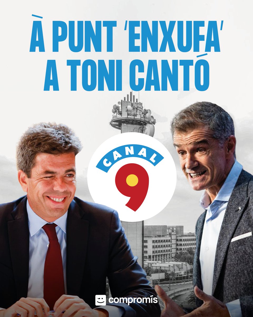 compromis's tweet image. 📺⚠️ PP i Vox &apos;enxufen&apos; a Toni Cantó en À Punt.

🧵