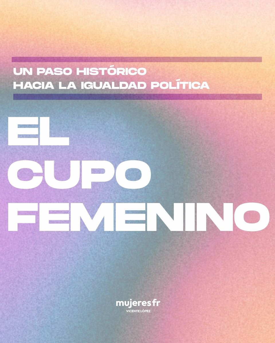 No fue un regalo 🎁 

El #CupoFemenino abrió las puertas de la política a miles de mujeres que durante décadas fueron invisibilizadas.

Hoy seguimos levantando sus banderas, porque la igualdad no se negocia: se exige, se conquista y se defiende 💜
