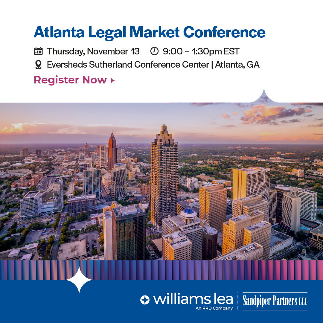 williamsleanews's tweet image. How do #lawfirms turn uncertainty into opportunity? #WilliamsLea&apos;s VP of #ClientServices Scott Incognito joins managing partners &amp;amp; GCs at Atlanta Legal Market on Nov 13 to discuss #AI, profitability strategies &amp;amp; client collaboration. Register now ➡️ hubs.la/Q03RF_sc0