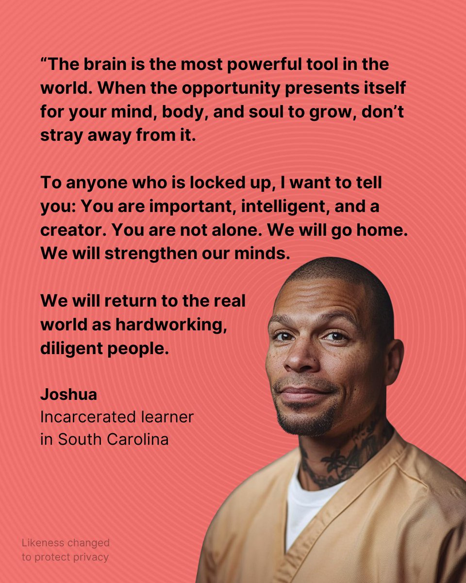 Joshua’s message to others behind bars: Even in tough spaces, you’re not alone.

#IncarceratedVoices #Testimonial #Edovo #WhyWeDoWhatWeDo
