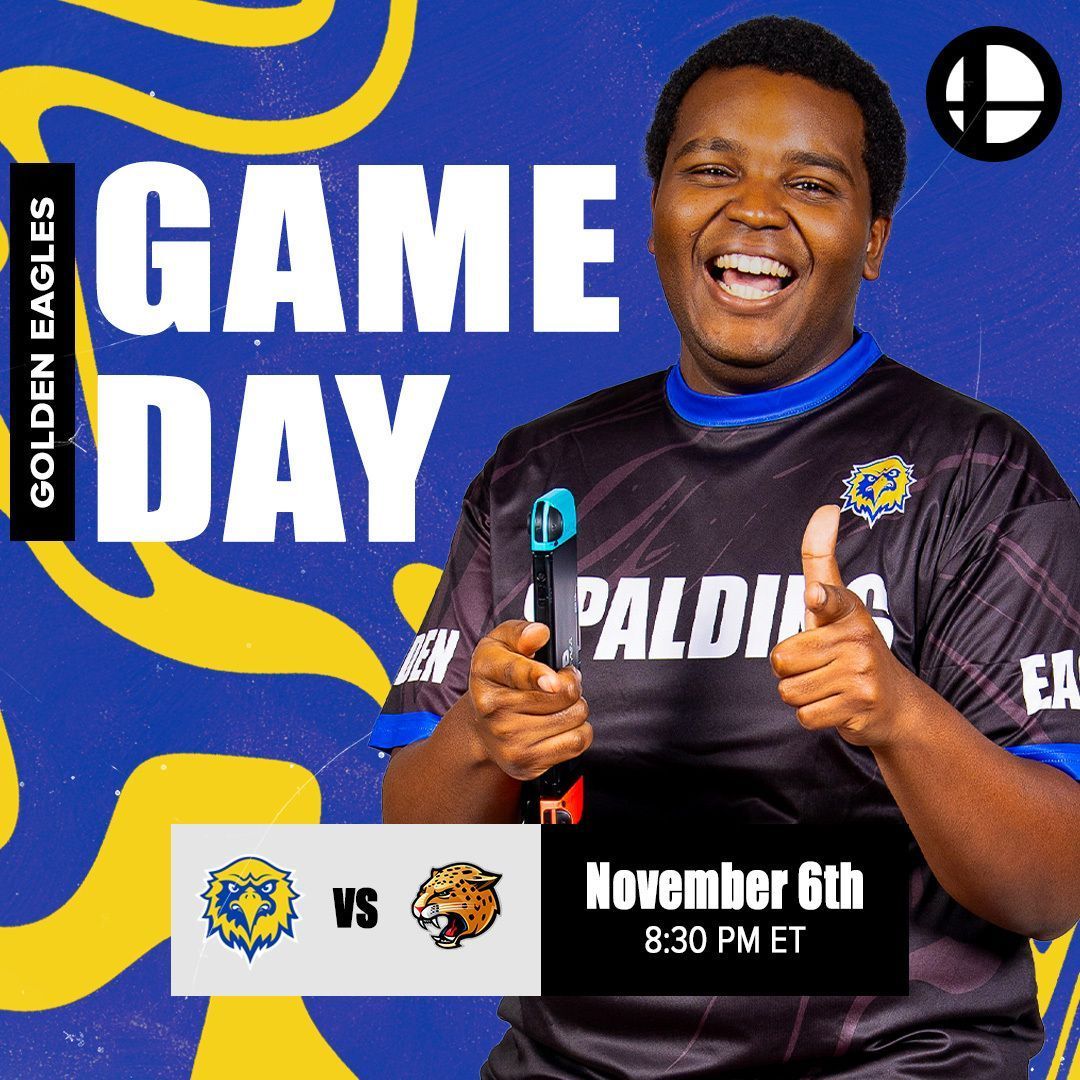 Spalding Smash takes on IU Indianapolis for their last regular season match of the semester. Tune into the stream to support that Golden Eagles as they take on the Jags at 8:30PM ET! 

twitch.tv/spalding_espor…

#GoldStandard | #OneSpalding