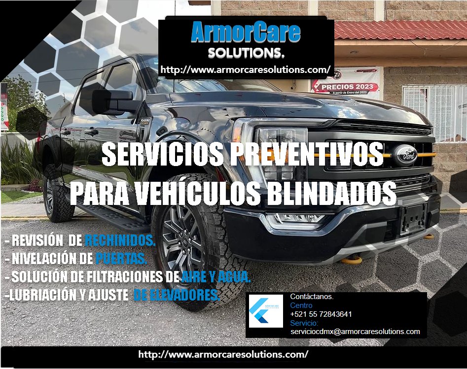 COSMEAGARCIA's tweet photo. "Servicio de Preservación de Carrocería para Flotillas Blindadas - Maximiza la Vida Útil de tu Blindaje"

#ServicioExpress, #ServicioUrgente, #Servicio24Horas,
 #ServicioEmergencia, #TallerEspecializado, #TallerCertificado, #TécnicosCertificados, #Experiencia,
 #Calidad, https://t.co/WUzjuS17F7