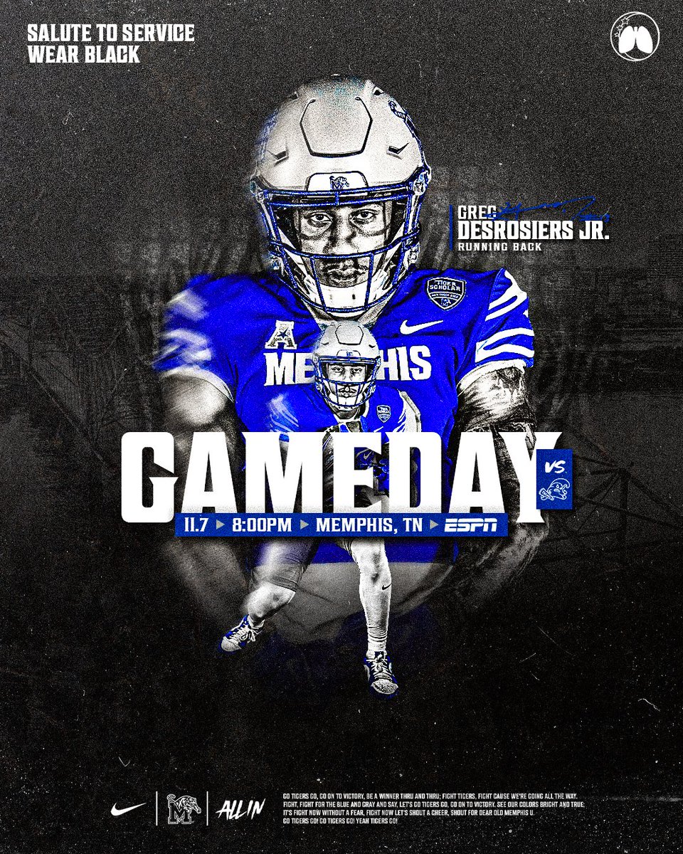 𝗧𝗵𝗲 𝗦𝘁𝗮𝗴𝗲 𝗜𝘀 𝗢𝘂𝗿𝘀.

🏈 | vs Tulane
🗓 | Friday, November 7th
⏰ | 8:00PM CST
🗺 | Simmons Bank Liberty Stadium

#ALLIN | #GoTigersGo