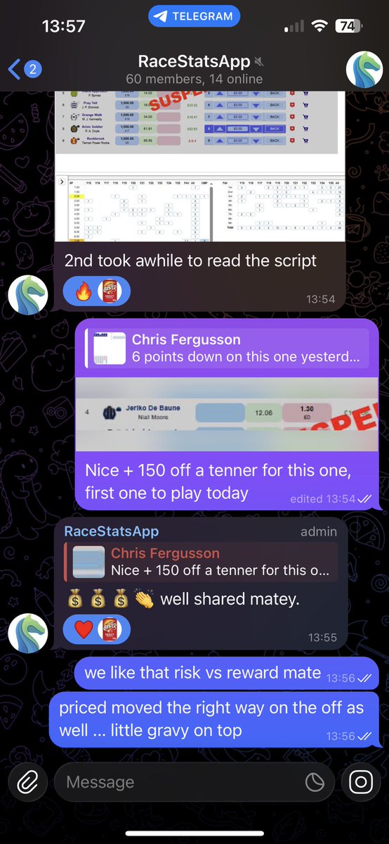 Sharing the love ❤️ <a href="/RaceStatsApp/">RaceStatsApp</a> 

Highlighted this morning in the group, first one that fit the profile, +150 from a tenner 💪 💥