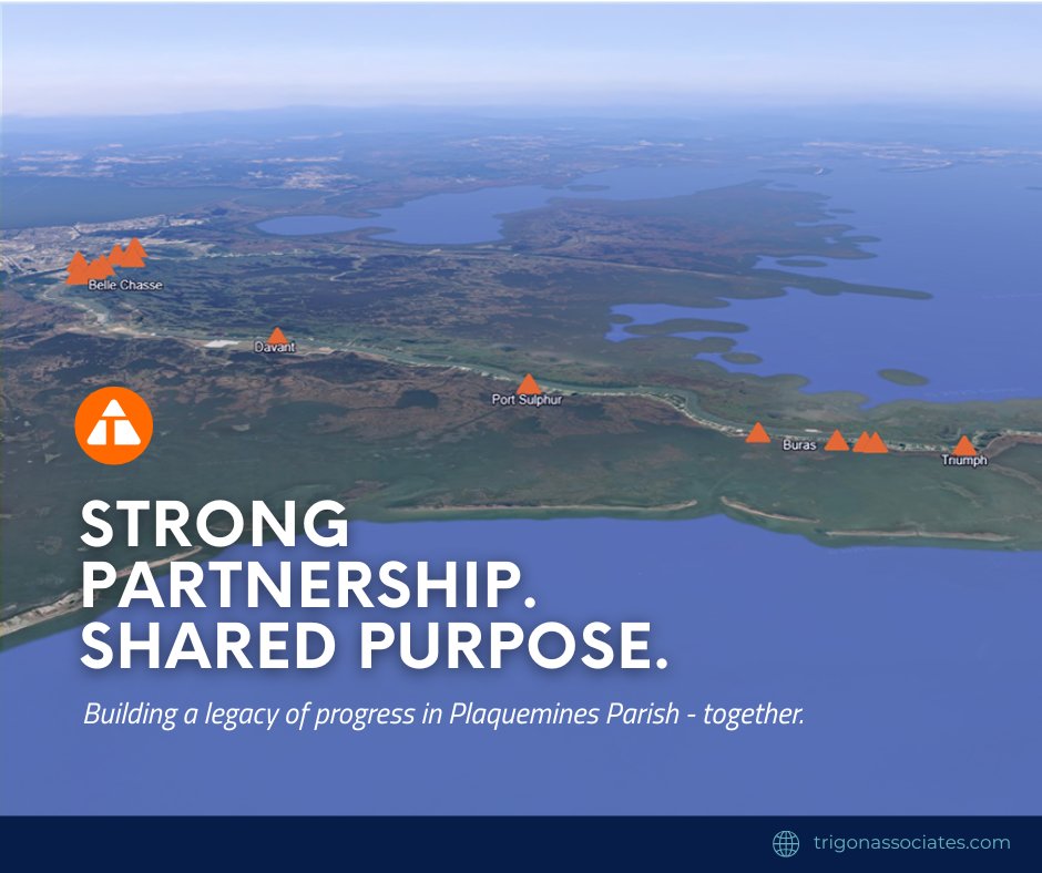 TrigonAssoc's tweet image. Partnership With Purpose: Trigon + Plaquemines Parish. 

For over a decade, Trigon has partnered with PPG to deliver over $25M in lasting infrastructure solutions to one of Louisiana’s most vital coastal regions. #Trigon #PlaqueminesParish #Partnership #Infrastructure #Louisiana