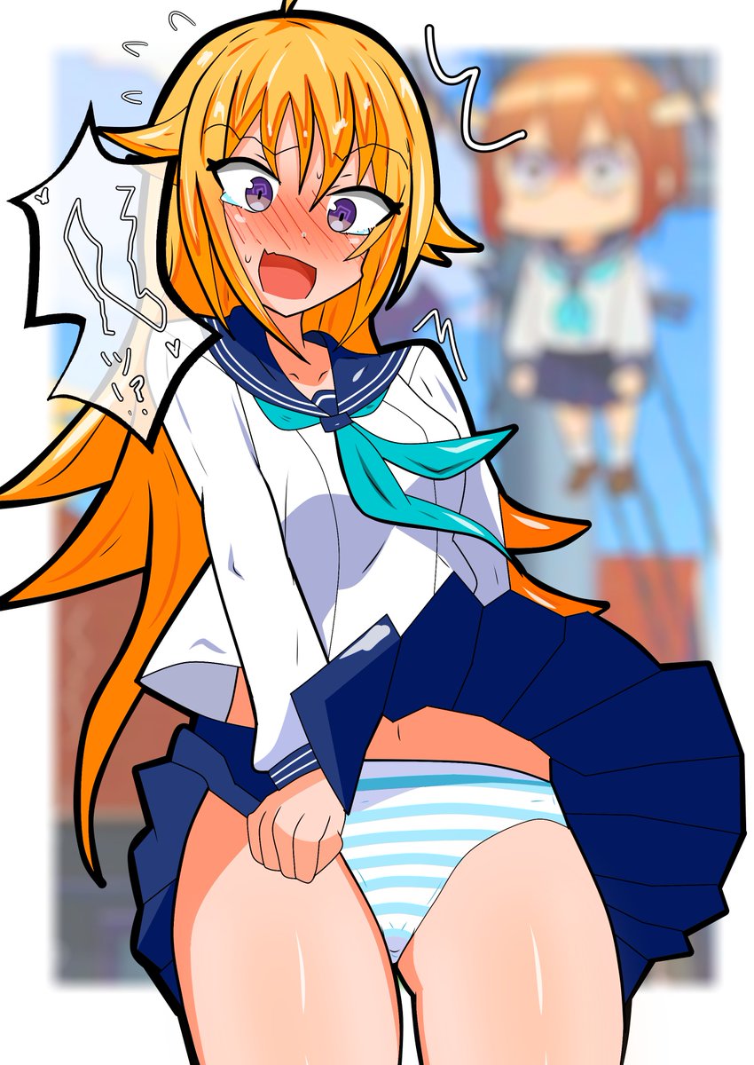 【再掲】 縞パンとお尻🍑