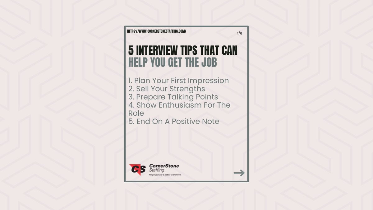 Don’t let interview nerves hold you back! 😅
Watch our quick tips to feel confident, prepared, and ready to impress. 

Visit us at 👉 ow.ly/9LMI50XfLgV
 to find your next job today.

#CornerStoneStaffing #InterviewTips #CareerGoals #JobReady #WeCare