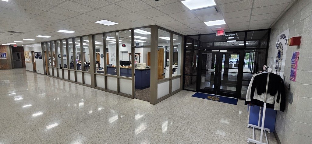 As part of the proposed bond, main visitor entrances will be redesigned so all guests check in face-to-face with office staff before entering the building &amp; elementary classrooms will receive permanent soundproof walls and doors.