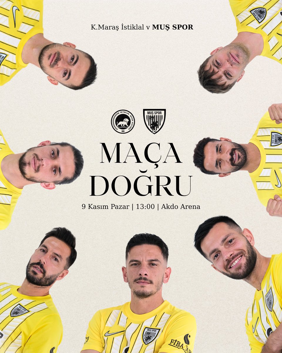 MAÇA DOĞRU🟡⚪️
🏆TFF 2.LİG 12.HAFTA
🆚Kahramanmaraş İstiklal
🗓️9 KASIM PAZAR
⏰13:00
🏟️K.Maraş Akdo Arena
📺Bİ KANAL TV