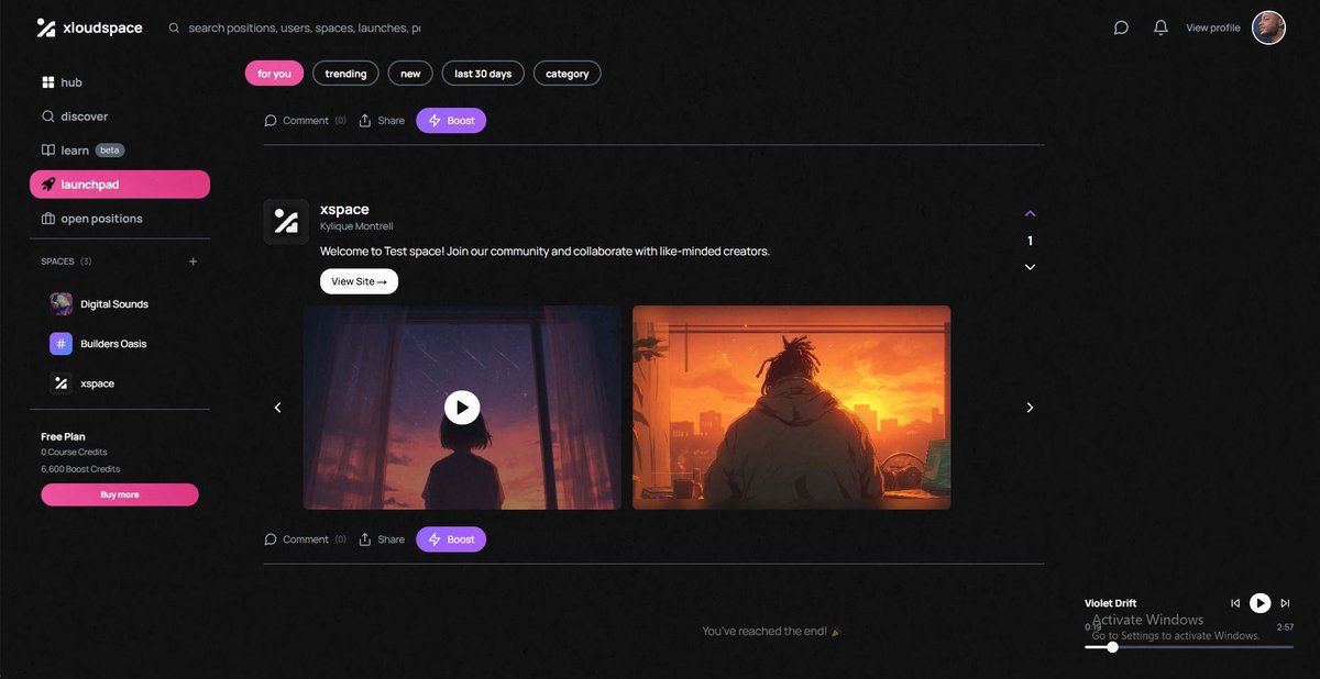 xloudspace's tweet photo. @UniflowContact @kythemogul @buildinpublic We added in a feature where user can upvote others launches and make comments. https://t.co/73dJbhf53S