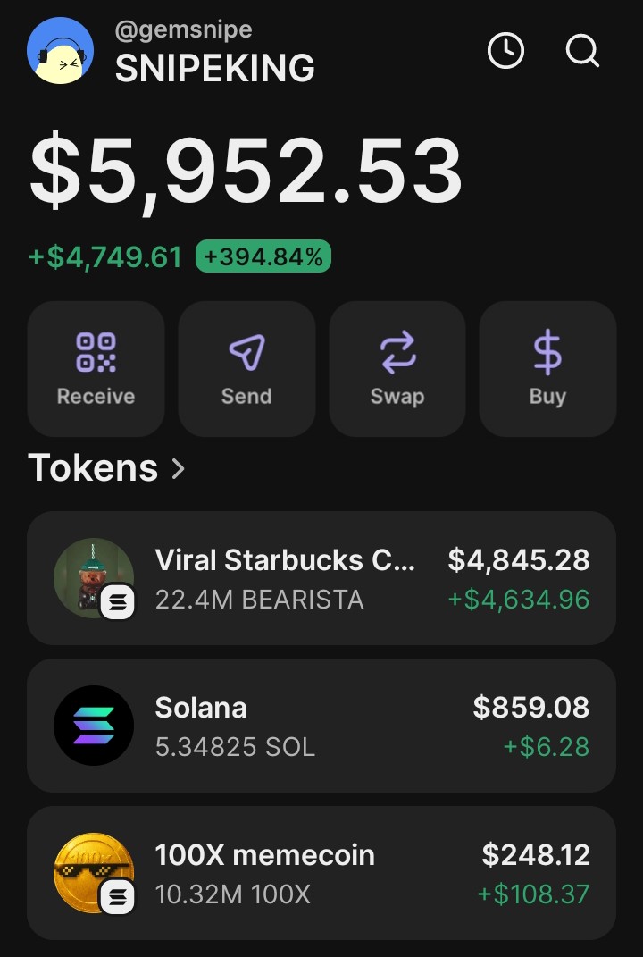 $BEARISTA is skyrocketing 🚀🚀 printing massive profits on my alpha telegram group 🚀💰💥

If you’re in my  tg group your copy trade would have been on same profit as I am.