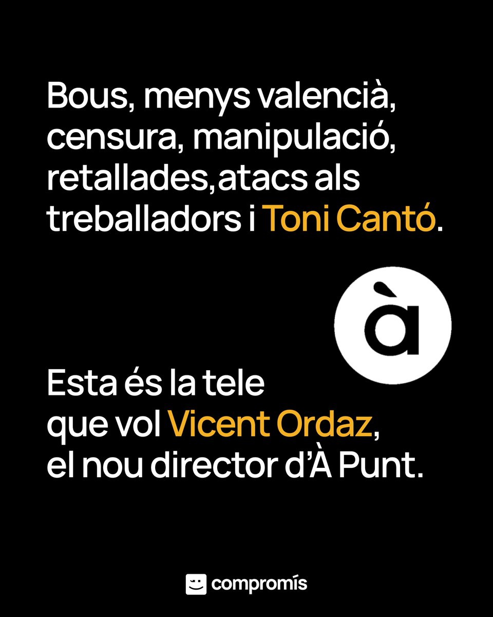 compromis's tweet image. Es ésta la tele que necessiten els valencians i valencianes, Vicente Ordaz?