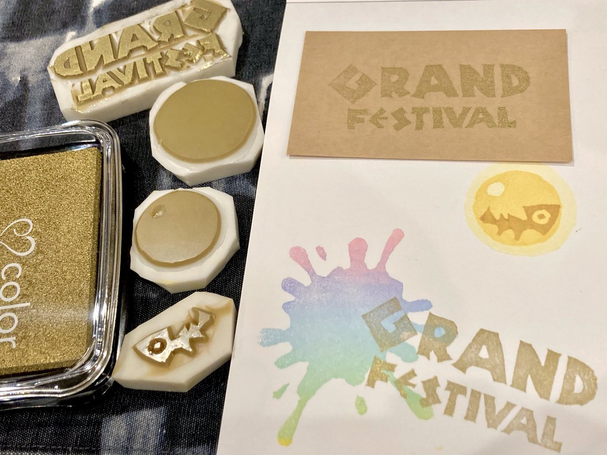 Matilda_u037's tweet image. できた！グランドフェスティバルハンコ!これをやりたかった！