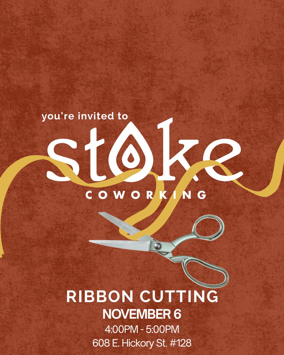 Join us today from 4-5pm at Stoke as we celebrate our official Ribbon Cutting with the Denton Chamber of Commerce!