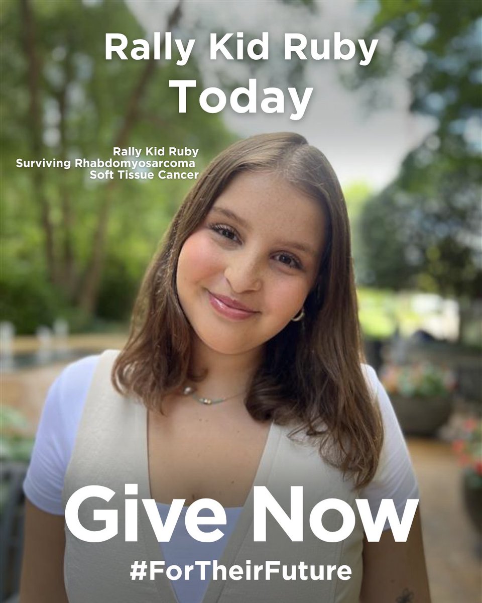 RallyFoundation's tweet image. At just 10 years old, #RallyKid Ruby was diagnosed with a rare soft tissue cancer.

Now she’s a senior at @UVA, surviving and inspiring hope for kids fighting cancer everywhere.

Help fund more survivorship stories like Ruby’s.
Give now #ForTheirFuture hubs.la/Q03R_2vd0
