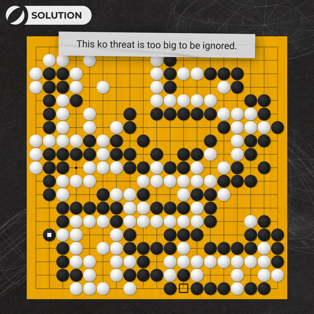 GoMagicOfficial's tweet image. Who&apos;s Ahead in The Game? 🧐
Share your solution in the comments!

The second picture shows the solution to the previous problem.

👉 Want more puzzles? Tackle a variety of Go problems in our free Skill Tree at go.gomagic.org/2Wn9Ge

#gogame #tsumego #goproblems