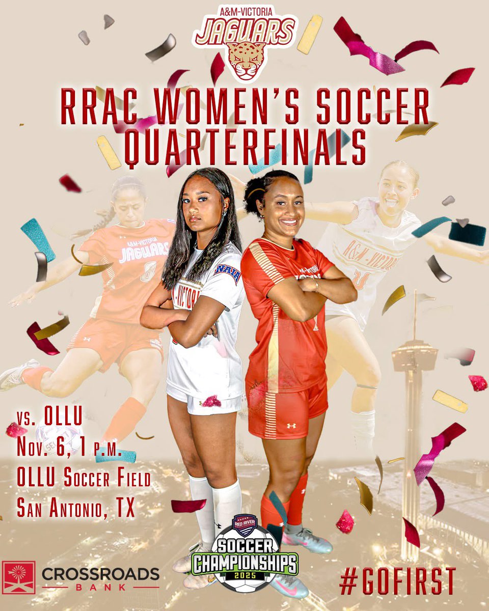Win or go home. Time to go to work in San Antonio.

RRAC Quarterfinals
🆚OLLU
🏟 OLLU Soccer Field
📍San Antonio, TX
⏰1 p.m.
📊TAMUVAthletics.com
📺stream.prestosports.com/ollusaints

#GoFirst