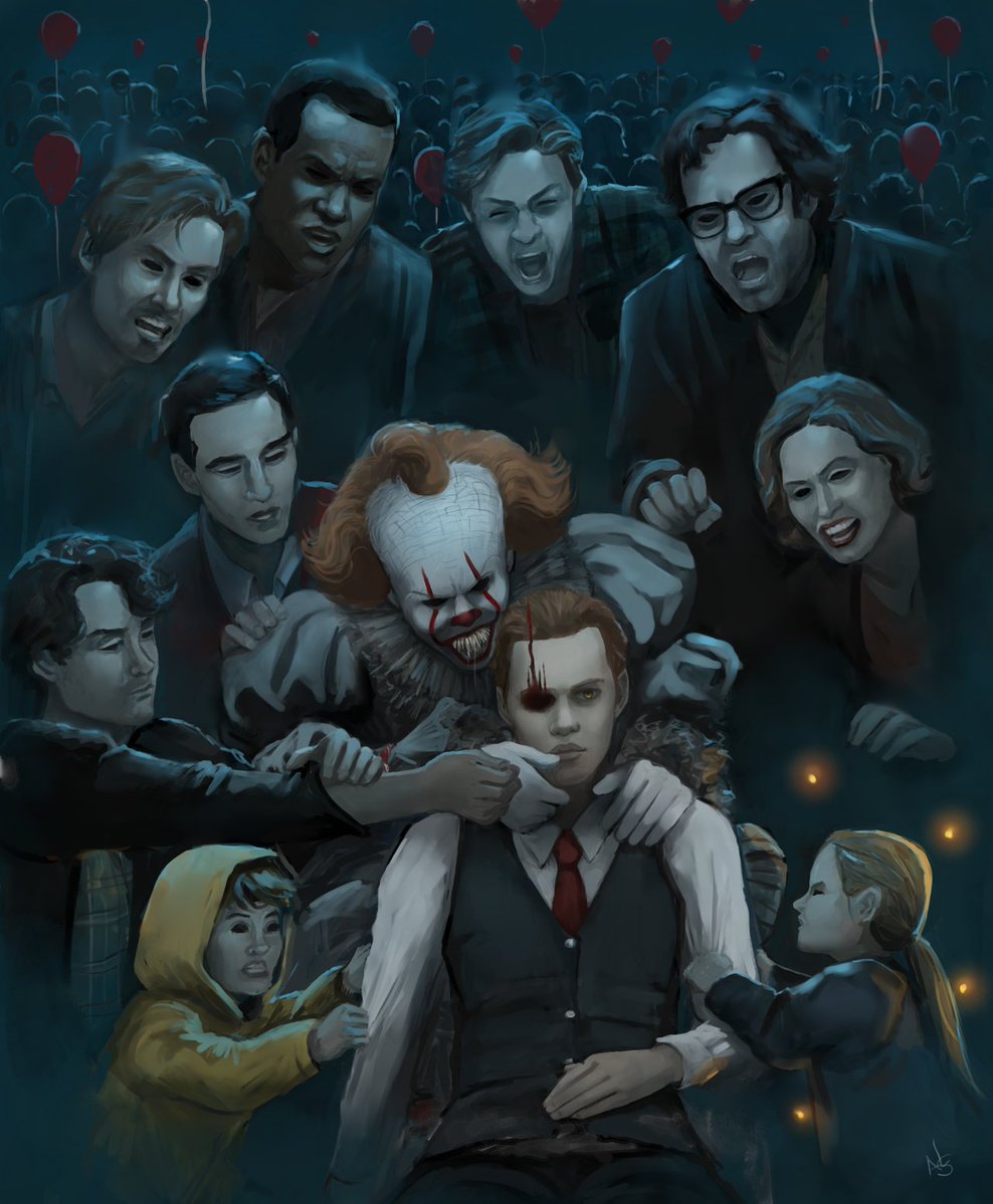 ALStanfordArt's tweet image. &quot;We all float down here, Robert. Float with us. Float with us. ” they all cantillate in unison. “Float with us.” #pennywise #ITWelcomeToDerry #illustration