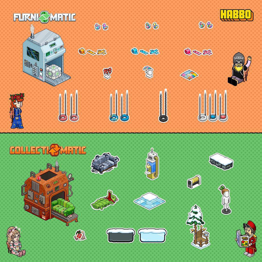 ✨ Attention recyclers! 🌱
The new recycling furnis are coming to the FurniMatic this December ♻️
Get ready — they’re almost ready to drop! 🔥💚

#Habbo <a href="/Habbo/">Habbo</a>