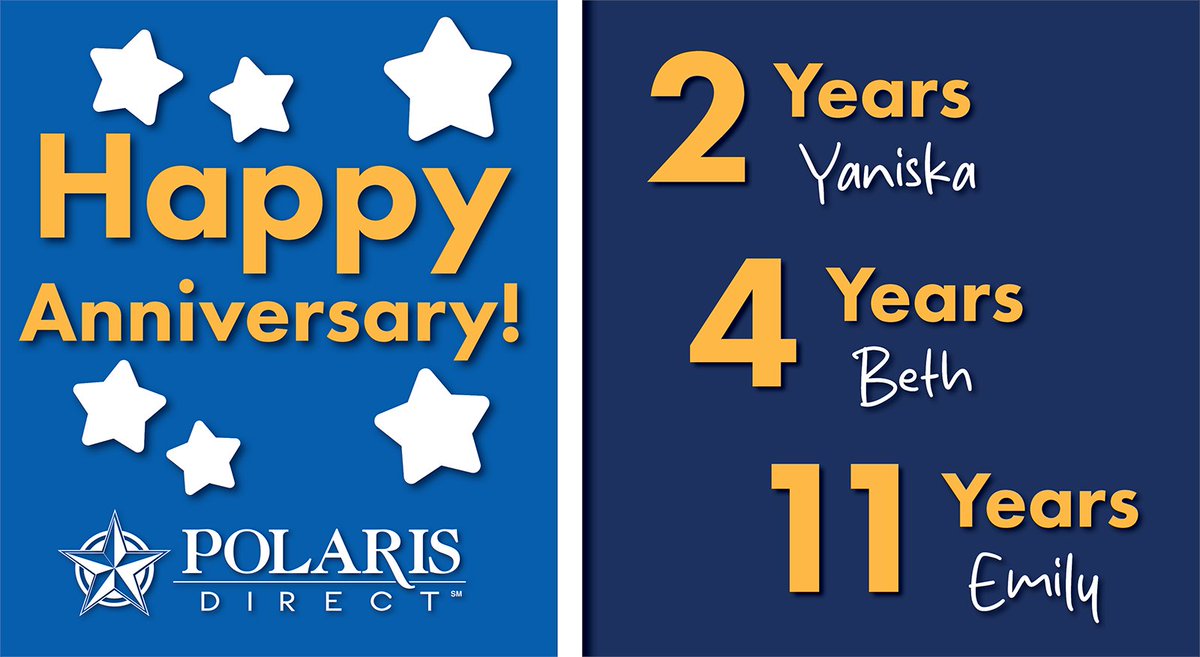 PolarisDirect's tweet image. Congratulations to those celebrating their work anniversaries this November. ⭐ You make a real difference every day and we’re lucky to have you on board!

#EmployeeAnniversaries #TeamAppreciation #ThankYou