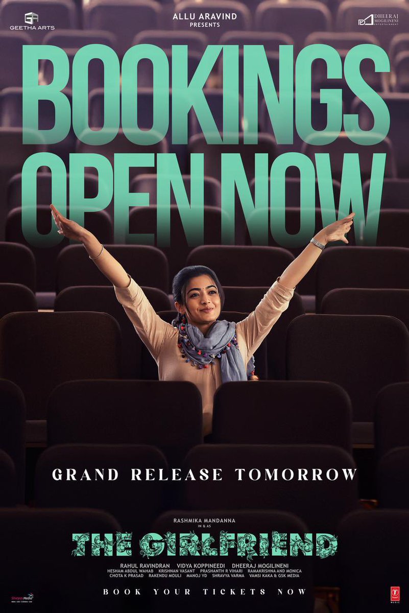 #IdlebrainGiveaway alert 30x🎟️

I will be giving away 30 tickets of #TheGirlFriend in Hyderabad for a show tomorrow.

Other details will be share soon

If you want them in your inbox, pls reply + repost!