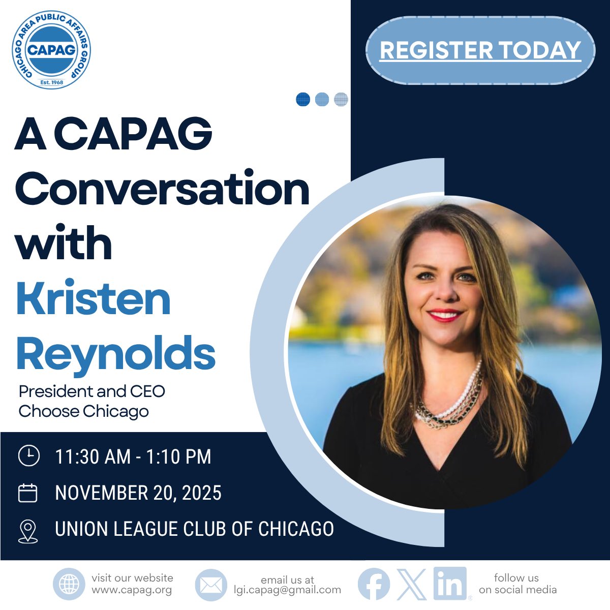 CAPAGsays's tweet image. Tourism. Growth. Global vision. Join CAPAG and Choose Chicago CEO Kristen Reynolds for an inside look at Chicago’s future. Register here:
eventbrite.com/e/a-capag-conv…
#tourism #professionalnetworking #ChooseChicago #publicaffairs