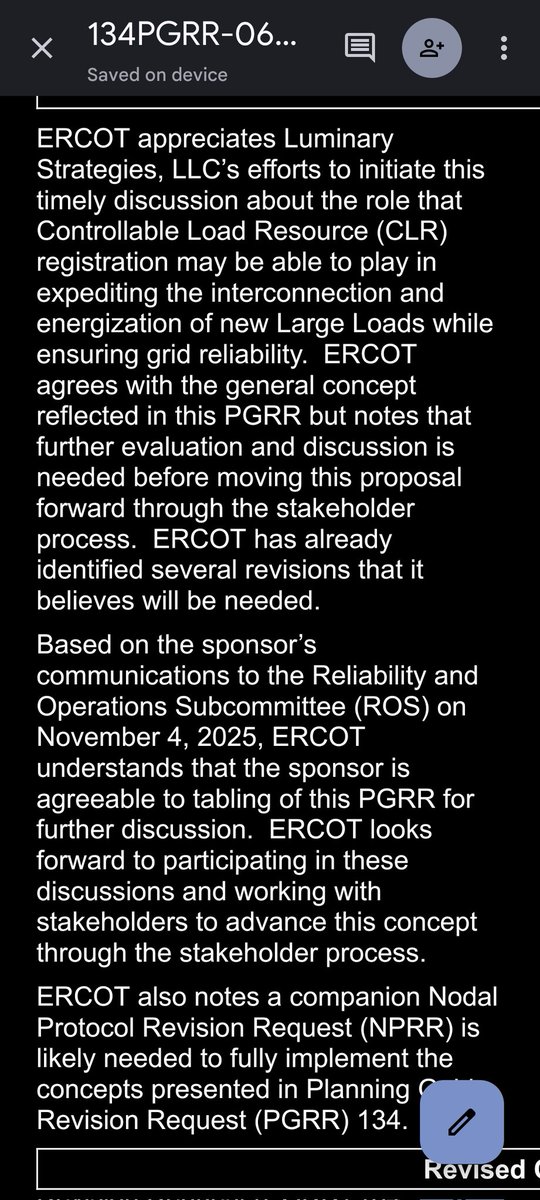 This morning in TX is hot. I will  do a piece on substack on the happenings of the week. But, I want to make clear that the PGRR134 is a labor of months, engineering meets &amp; <a href="/ERCOT_ISO/">ERCOT</a> staff engages. Now I need YOU to file comments. Support this process. ercot.com/mktrules/issue…