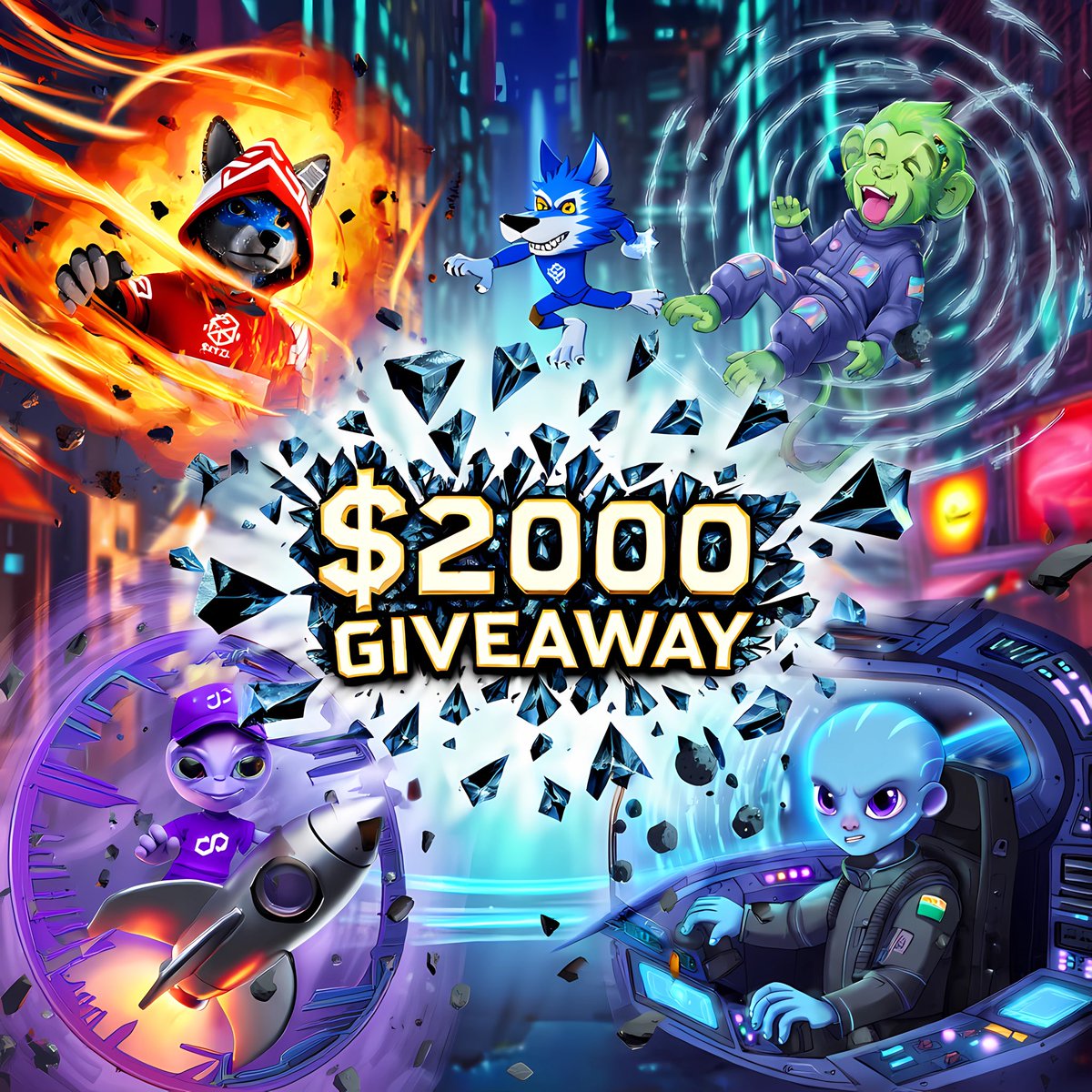 Post 2/10 🎉 MEGA GIVEAWAY $2000! 🎉
💸 Every participant wins a random amount 💸

✅ Like &amp; RT
✅ Follow:
<a href="/SatoshiDogfun/">$SATDOG™</a> <a href="/MonkeyVerses/">MonkeyVerses</a> <a href="/SaborVerse/">SaborVerse</a> <a href="/XYZLPRO/">$XYZL 🔺</a> <a href="/POLVIOX/">$POLVIOX</a> <a href="/Neblekid/">NBKD 👽</a>
✅ Tag 2 friends

💌 Drop POL WALLET to claim your prize.