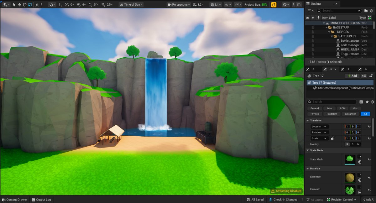 Starting the environment of my tycoon, my favorite part 👀 

#UEFN #FortniteCreative